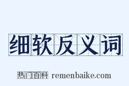 细软反义词是什么意思的图片
